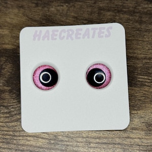 Hand-Painted Safety Sinker Eyes Hot Pink