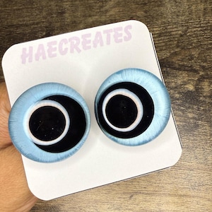 Hand-Painted Safety Sinker Eyes Sky Blue