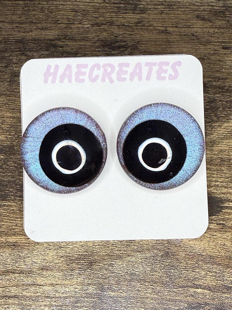 Hand-Painted Safety Sinker Eyes Plum