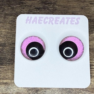 Hand-Painted Safety Sinker Eyes Champagne Pink