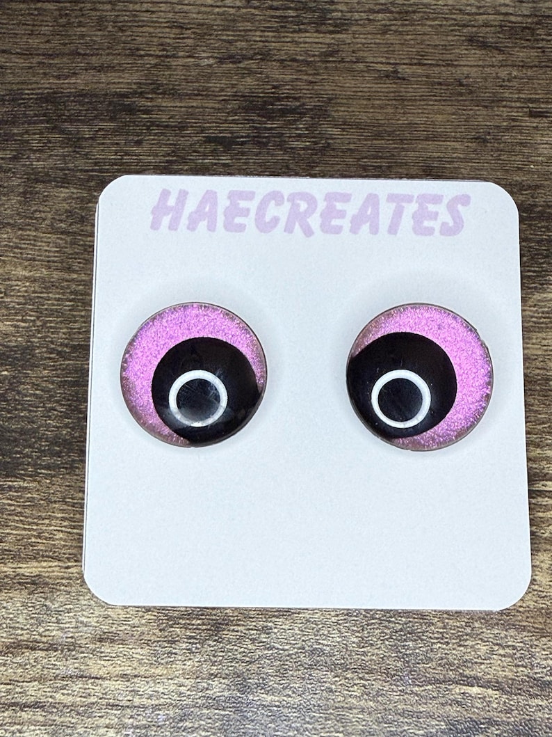 Hand-Painted Safety Sinker Eyes Champagne Pink