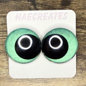 Hand-Painted Safety Sinker Eyes Solid Green
