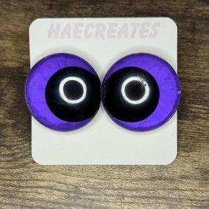 Hand-Painted Safety Sinker Eyes Purple