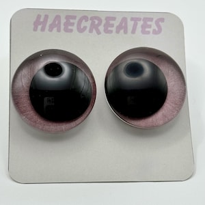 Hand-Painted Safety Sinker Eyes Dusty Rose
