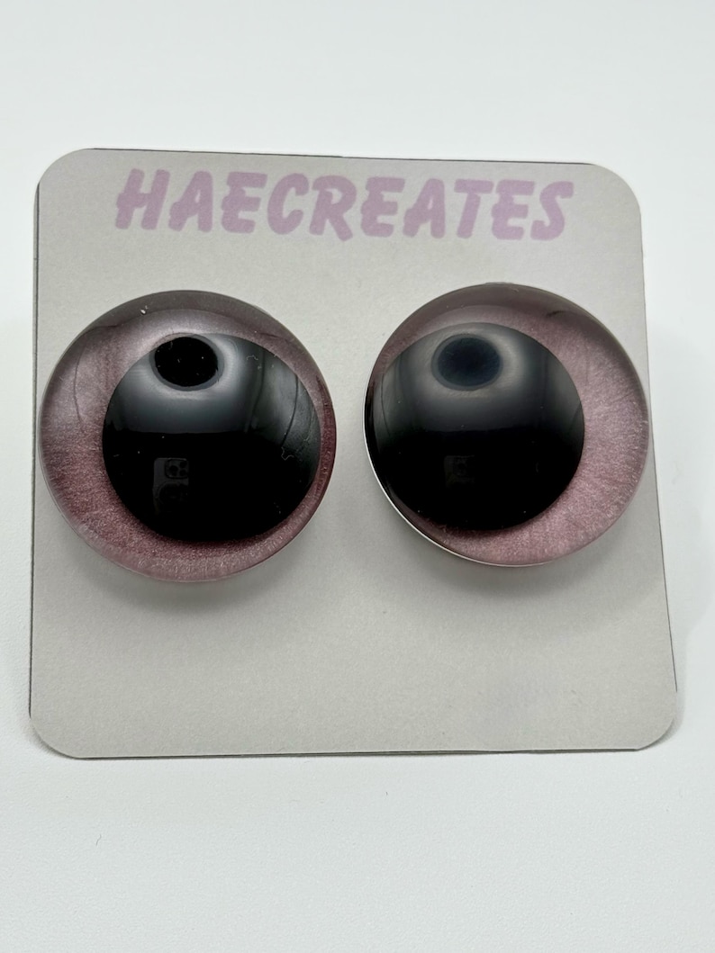 Hand-Painted Safety Sinker Eyes Dusty Rose