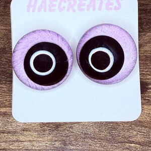 Hand-Painted Safety Sinker Eyes Lilac