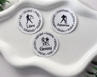 Air Zodiac Sign Stickers: Astrology Vinyl Decals - Aquarius, Gemini, Libra