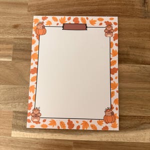 Cabybara Fall Theme Notepad