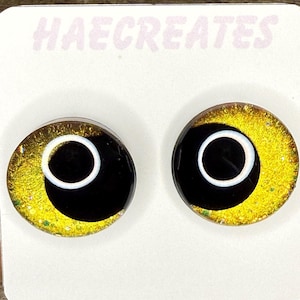 Hand-Painted Safety Sinker Eyes Gold