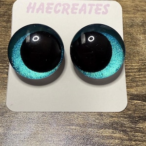 Hand-Painted Safety Sinker Eyes Teal