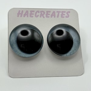 Hand-Painted Safety Sinker Eyes Blue Gray