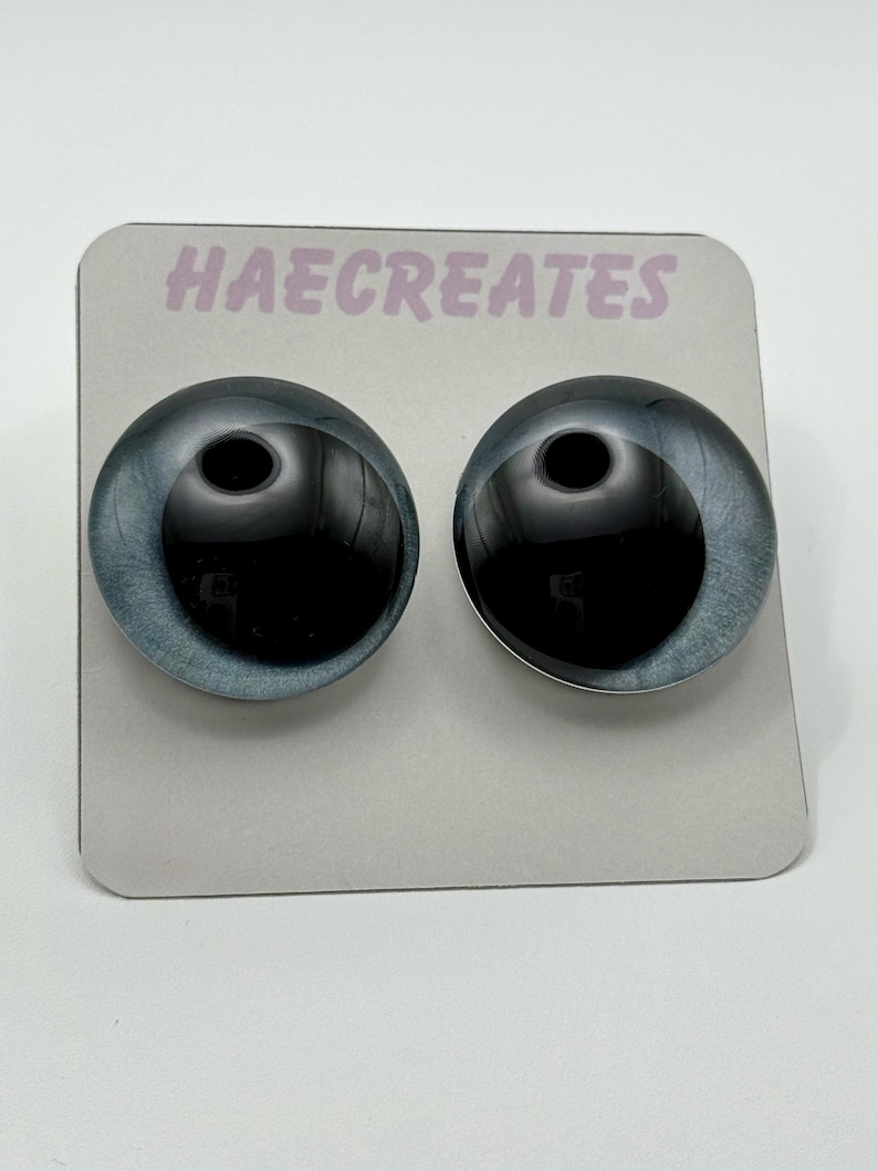 Hand-Painted Safety Sinker Eyes Blue Gray