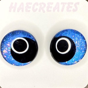 Hand-Painted Safety Sinker Eyes Ocean Blue