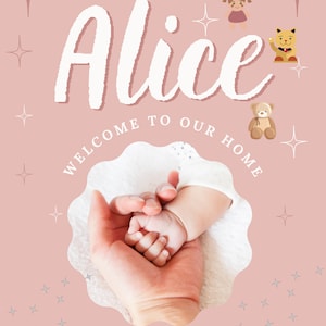 Baby, Personalized Printable Baby Name Sign, Baby Gifts, Baby Gift for Nursery, Girl Nursery Decor, Baby Shower Gift for Girl, Art