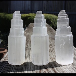 Selenite Healing Crystal Skyscraper Tower