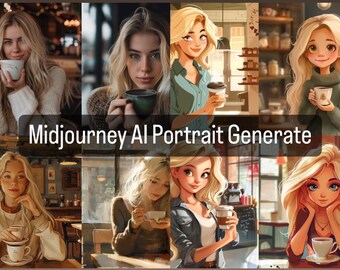 Custom AI Portrait Generation, Digital Art, Sublimation Design (PDF Download)