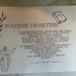 Pagina da colorare stampable di Padre Nostro