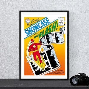 Vintage stripboek muurkunst DC Showcase #4 DC Comic Print digitale muurkunst Instant download afdrukbare retro poster nerdy verjaardagscadeau