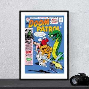 Vintage Comic book Wall Art Doom Patrol #99 DC Comic Print Digital Wall Art Instant download Printable Retro Poster Nerdy Birthday Gift