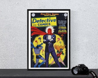 Comic book Wall Art Detective Comics #16B DC Comic Print Digital Wall Art Instant download Printable Retro Poster Nerdy Birthday Gift