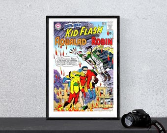 Comic Buch Wand Kunst The Brave And The Bold #54 DC Comic Druck Digitale Wand Kunst Sofort download Druckbare Retro Poster Nerdy Geburtstagsgeschenk