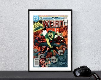 Weird War #93 Comic Book Cover Art Print: Retro DC Comics (Digital Download)