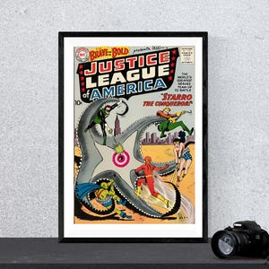 Stripboek muurkunst The Brave and the Bold #39 DC Comic Print digitale muurkunst Instant download afdrukbare retro poster nerdy verjaardagscadeau