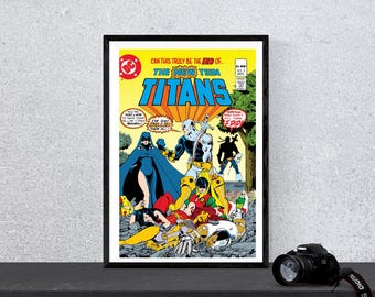 Nieuwe stripboekomslag Teen Titans #2 Art Print (digitale download)