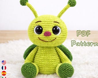 Crochet Grasshopper Amigurumi Pattern PDF | Kawaii Insect Plush Toy | Handmade Crochet Doll Pattern | Cute Amigurumi Animal