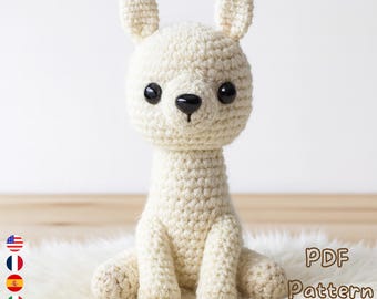 Alpaca Amigurumi Crochet Pattern PDF, Llama Plush Toy Tutorial, Stuffed Animal DIY Pattern, Instant Download