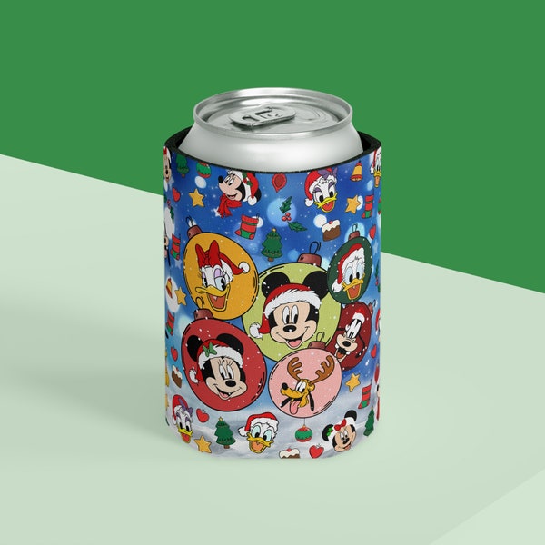 Christmas Mickey and Friends Can Cooler|Disney Can Cooler, Cup sleeve,koozie, [Disney gifts, birthday,Christmas]