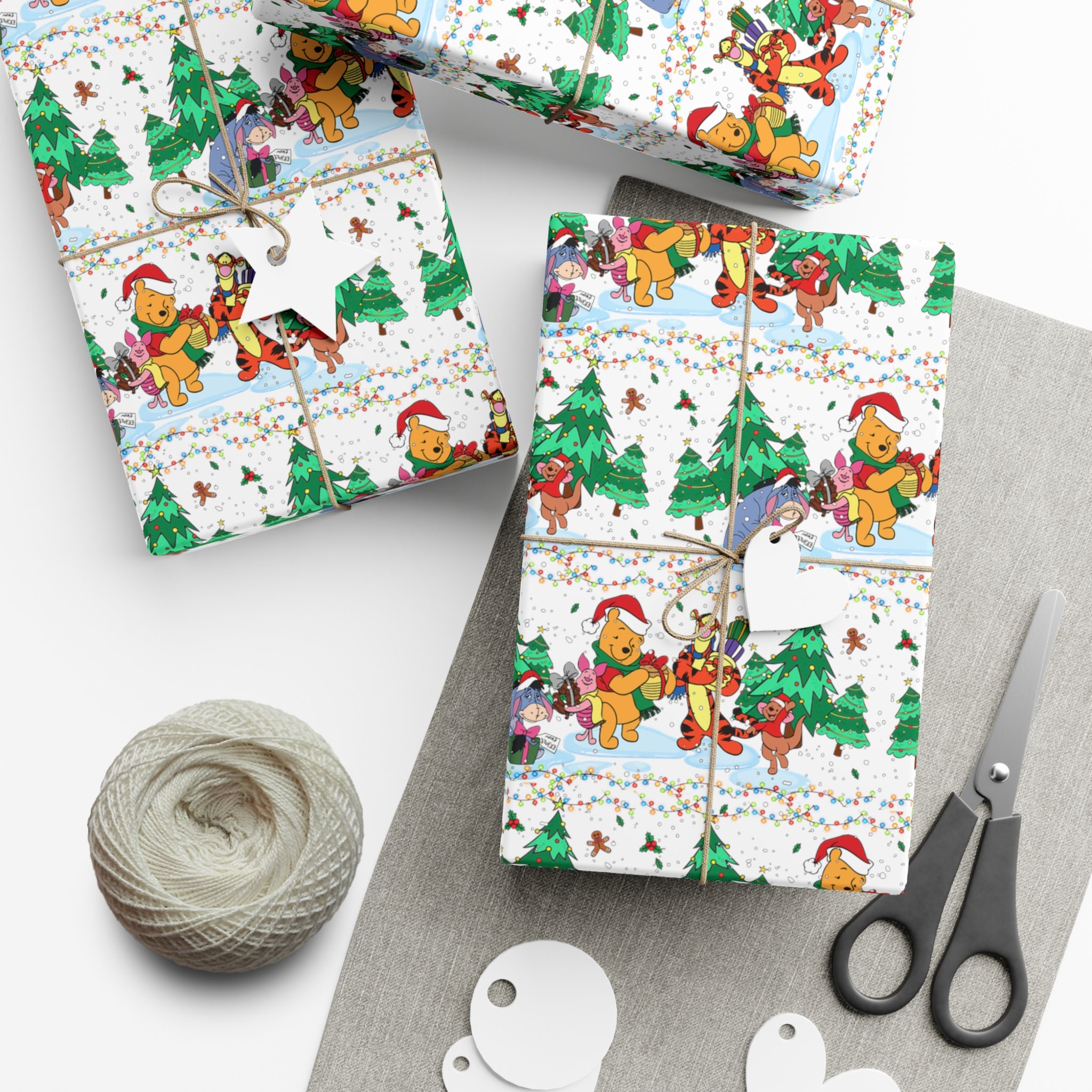 Winnie the Pooh Wrapping Paper, Merry Christmas sold by Carlos