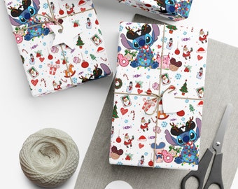 Lilo and Stitch Christmas Gift Wrapping Paper 40 Sq. Ft, New