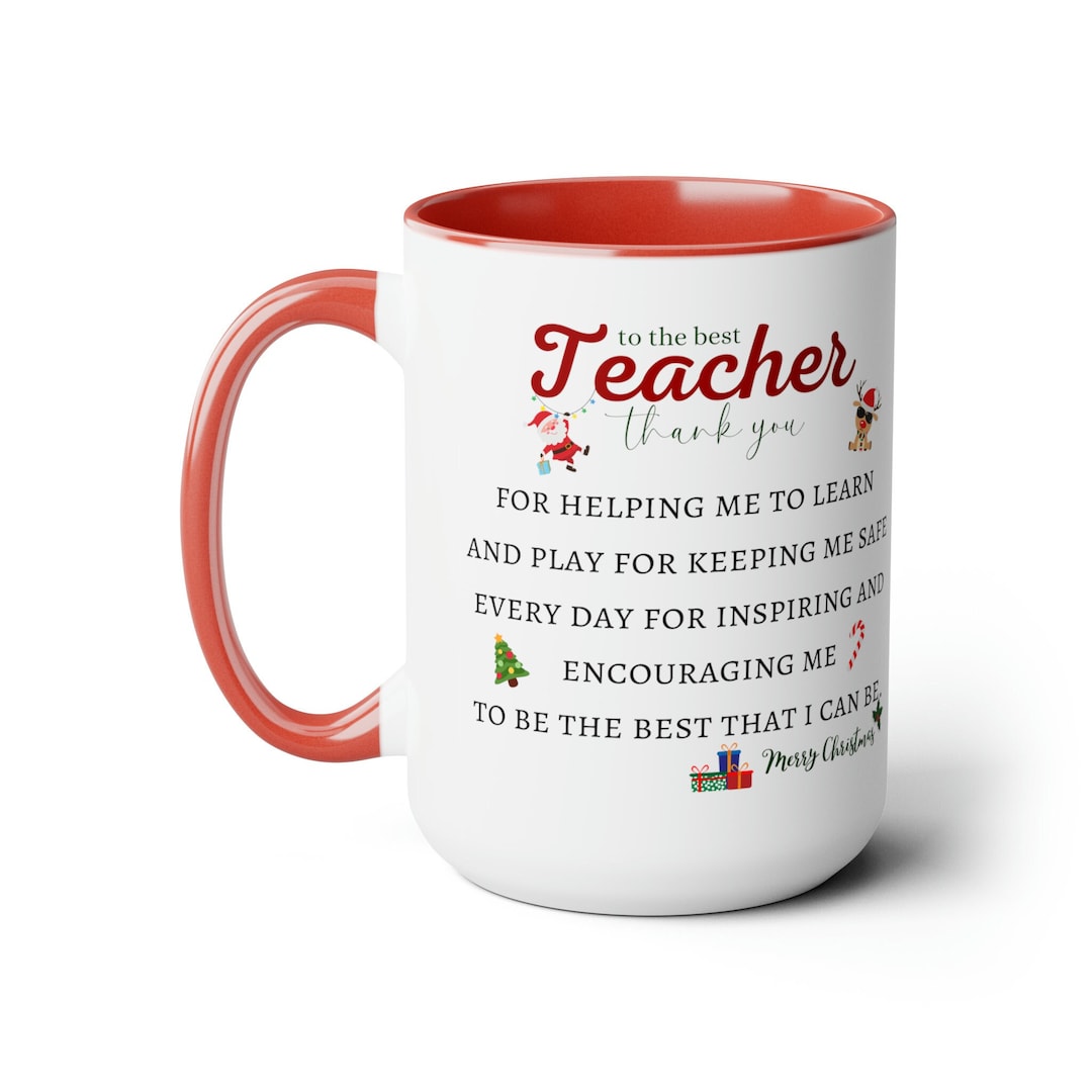 Teacher Gift Christmas Mug Teacher Gift Christmas Mug for Etsy