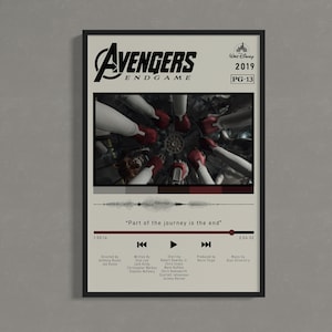 Avengers Endgame Custom Movie Poster with Unique Soundbite and Modern Colors