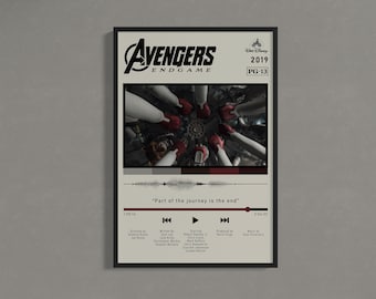 Avengers Endgame Custom Movie Poster with Unique Soundbite and Modern Colors