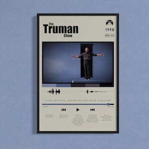 Truman Show Custom Movie Poster with Unique Soundbite and Modern Colors