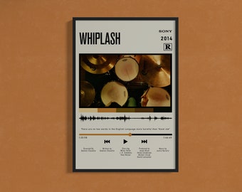 Whiplash Custom Movie Poster with Unique Soundbite and Modern Colors