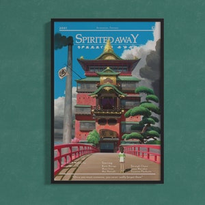 Spirited Away Custom Movie Poster | Studio Ghibli Wall Art