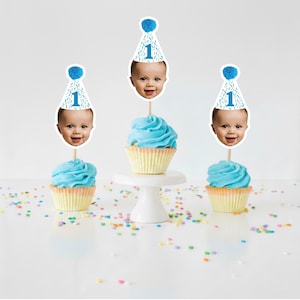 Décoration de gâteau visage, décorations de fête avec photo personnalisées, décoration de visage de petit gâteau, décoration visage de bébé, décorations de visage, décorations de photo personnalisées