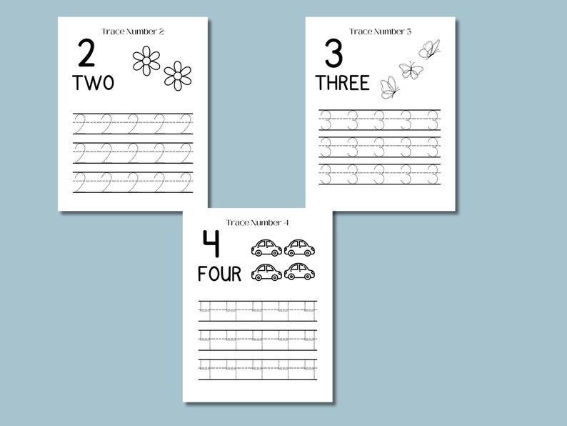 Number Tracing Worksheet Preschool Activity Kindergarten Worksheet