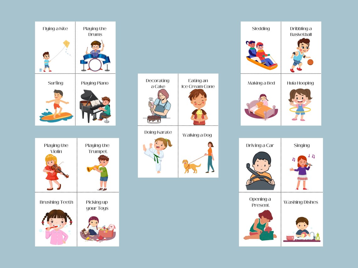 Charades Game for Kids | Printable Kid-edition Charades | Classroom ...