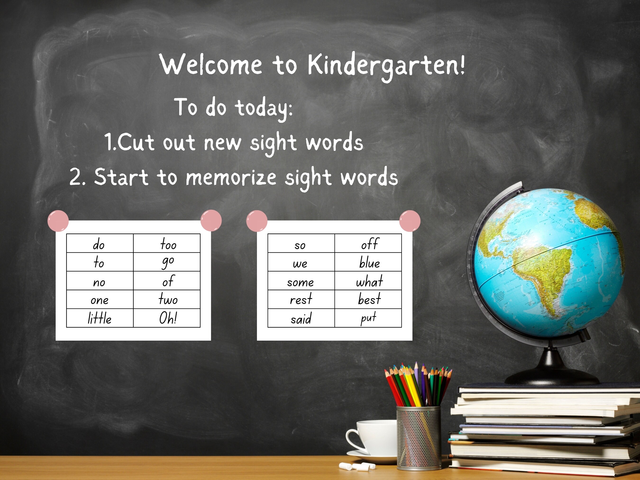 Kindergarten Sight Word Flash Cards Printable Sight Words Homeschool ...