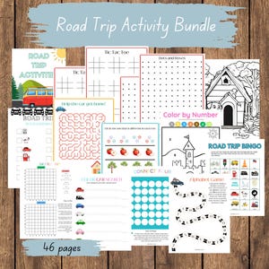 Kids Road Trip Activity Bundle | Road Trip Games Printable for kids | Road Trip Games | Road Trip Busy Binder for kids | Road Trip Planner