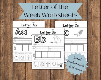 Buchstabe der Woche Arbeitsblätter: Lebensplan Vorschule Kindergarten Curriculum (Printable)