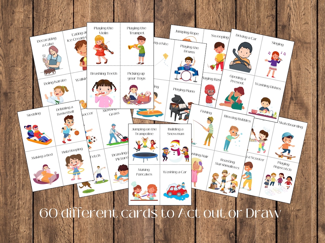 Charades Game for Kids Printable Kid-edition Charades Classroom ...