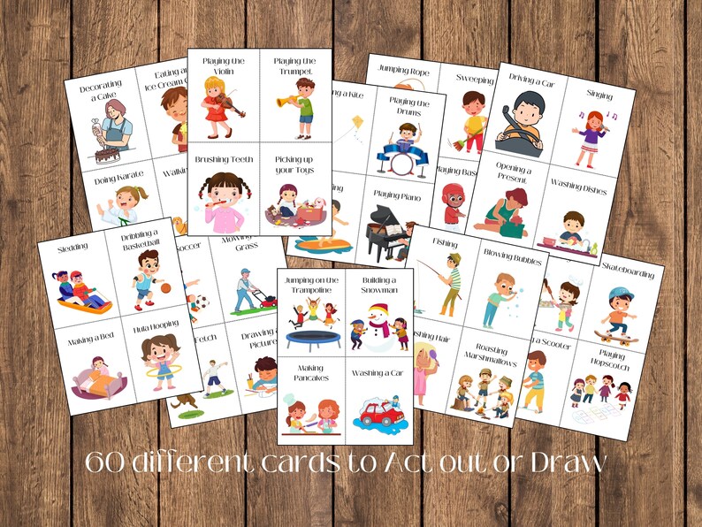 Charades Game for Kids Printable Kid-edition Charades Classroom ...