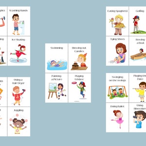 Printable Charades Game for Kids: 80 Action Cards (digital Download) - Etsy