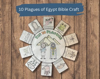 10 Plagen in Ägypten Bibelhandwerk: Sonntagsschule zum Ausdrucken (PDF)