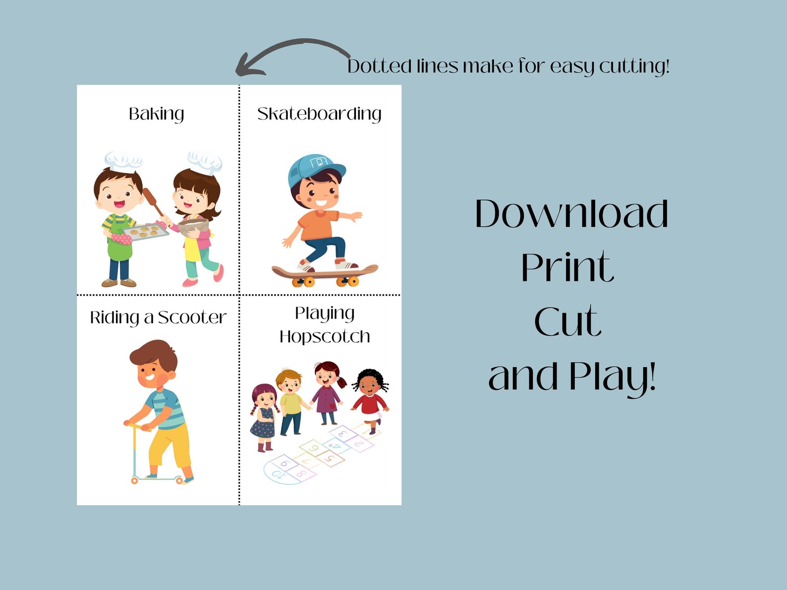 Charades Game for Kids | Printable Kid-edition Charades | Classroom ...